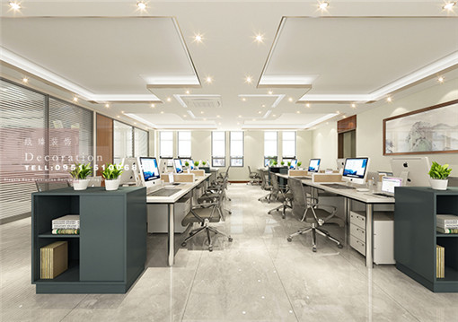 红寺堡绿地办公室装修设计案例_红寺堡办公室装修公司