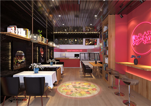 红寺堡蔬方沙拉餐厅装修设计案例_红寺堡餐厅装修公司