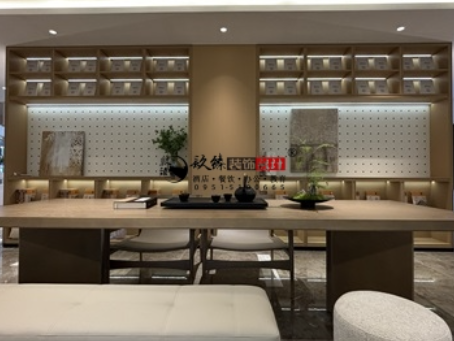 红寺堡装修公司|红寺堡望远民生售楼部展厅装修设计实景