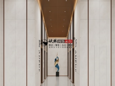 红寺堡装修公司推荐|红寺堡翰景地产办公楼公区装修设计以专业圈粉